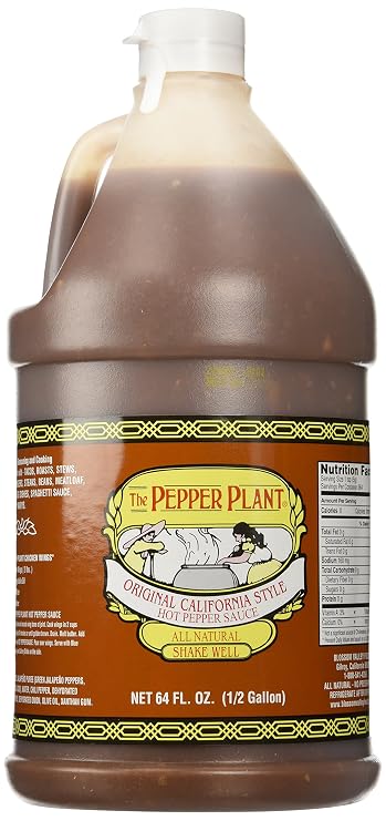 Pepper Plant California Style Hot Sauce (Original, 64 Fl. Oz.)
