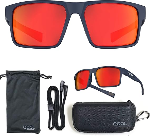 QOOL TIMES Living out your Polarized Fish Sunglasses for Men Women, Running Driving Golfing Cycling