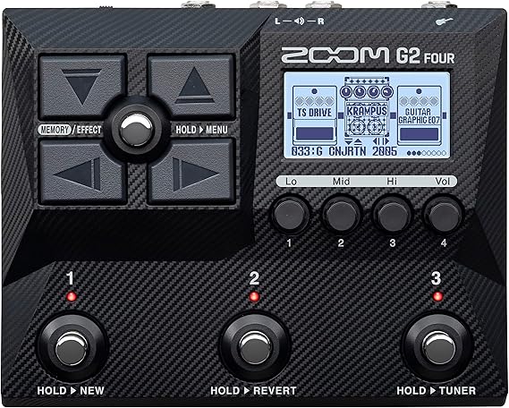 Zoom G2X Four Guitar Effects Processor with 75+ Effects & Amp Modeling, Multi-Layer IRs, Looper, Rhythm Patterns, Tuner & USB Audio Interface