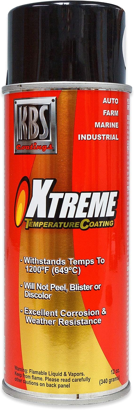 XTC - Xtreme Temperature Coating from KBS Coatings - High Temperature Paint (12oz Aerosol, Pure White)