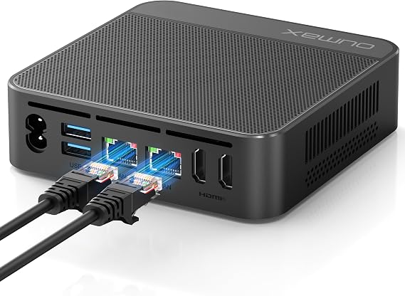 Mini PC,Twin Lake N150(Turbo 3.6Hz) 16GB DDR4 500GB M.2 SSD Dual LAN, Desktop Mini Computer 4K Dual HDMI Display, Wifi5, BT5.0, Built-in 45W Power Supply