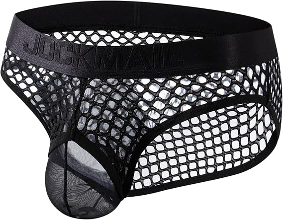 JOCKMAIL Men's Sexy Underwear Briefs Mesh Breathable Comfortable Low Rise Underwear for Men