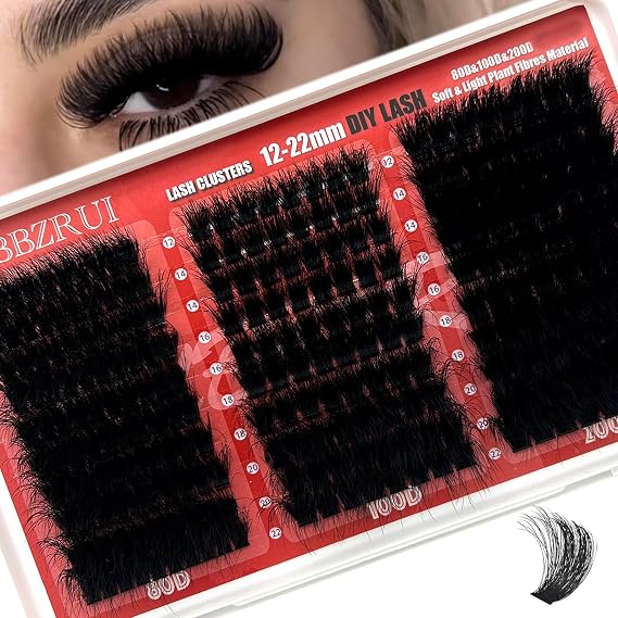 Fluffy Lash Clusters Thick Full Volume Cluster Eyelash Extensions