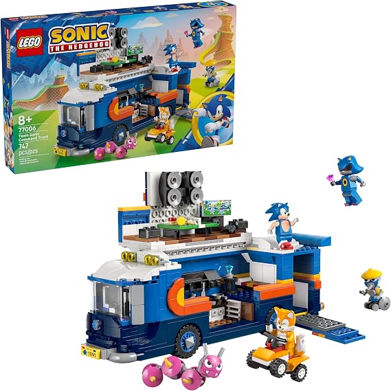 LEGO Sonic the Hedgehog Team Sonic Command Truck Building Toy - Pretend Play Vehicle W/5 Figures for Boys & Girls, Ages 8+ Toy Building Blocks for Kids - Gift Idea for Birthdays - 77006