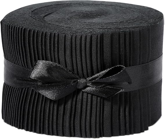 ZMAAGG Black Jelly Roll Fabric, 40 PCS Jelly Roll, Quilting Fabric