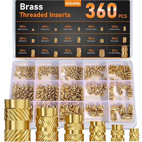 Threaded Inserts for Plastic 360PCS, Heat Insert Assortment Set
