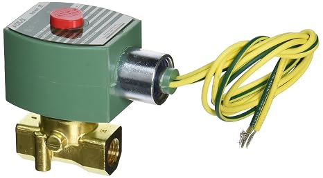 ASCO 8263H300-120/60,110/50 Brass Body Hot Water and Steam Direct Acting Miniature Valve, 1/4" Pipe Size, 2-Way Normally Closed, PTFE Sealing, 5/32" Orifice, 0.52 Cv Flow, 120V/60 Hz, 110V/50 Hz