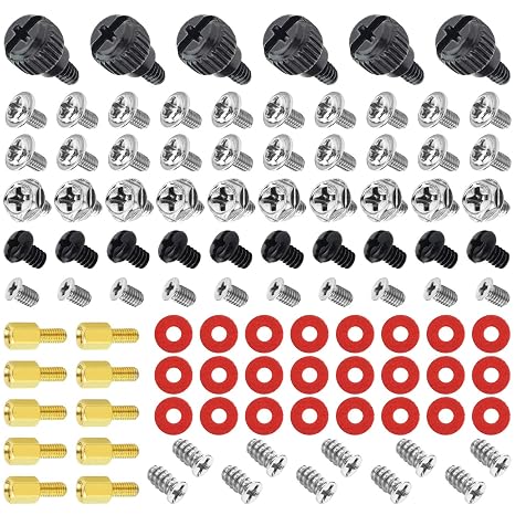 PC Computer Screws Standoffs Kit for Hard Drive Computer Case Motherboard Fan Power Graphics