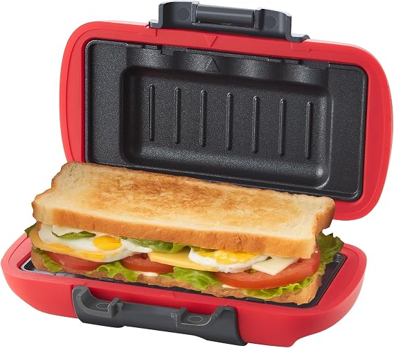 Microwave Sandwich Maker, Microwave Toastie Maker, Snack Maker & Panini Press, Microwavable Metal, Removable Non-Stick Plates Silicone Microwavable Cookware, Heatwave Technology, Orange