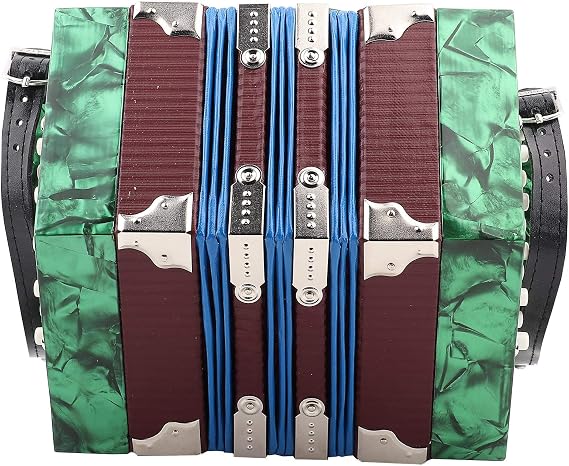 Accordion Musical Instrument Accessory Professional 20 Button Accordion (Green)