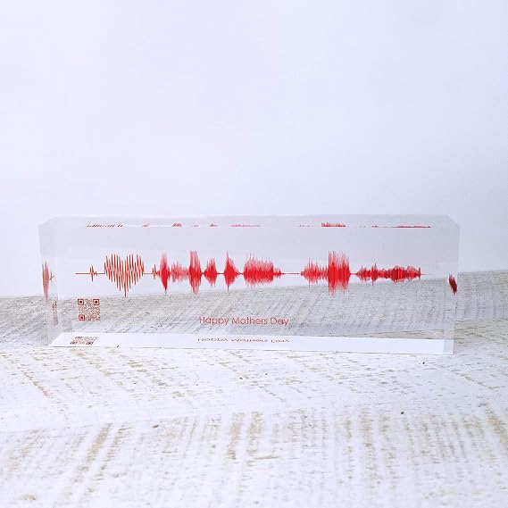 Artblox Soundwave Art With Scannable Qr Code Any Video Voice Recording Baby Heartbeat Or Song To Acrylic Glass Spotify Plaque Cool Mothers Day Customized Gifts For Wife Girlfriend Sound Card