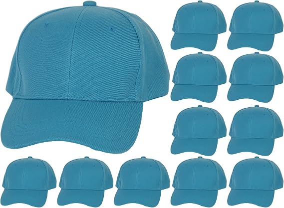 TOP HEADWEAR 12-Pack Adjustable Baseball Hat