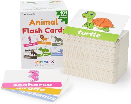 Animal Flash Cards for Toddlers & Kids Animal ABC Flashcards Animal Alphabet - 101 Toddler Flashcards Preschool Flash Card for Kids Farm, Sea, Jungle, Forest & Birds - Ages 2 3 4 and 5
