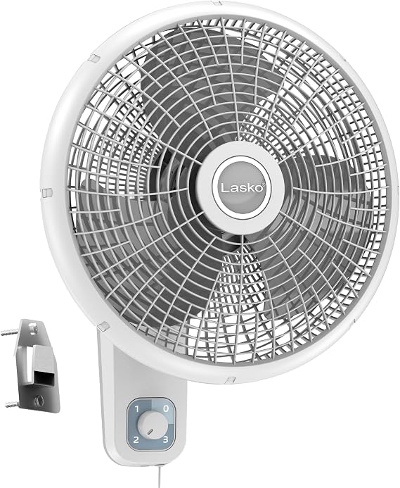 Lasko 3-Speed Oscillating Wall Mount Fan - 16" - M16900 - Light Gray