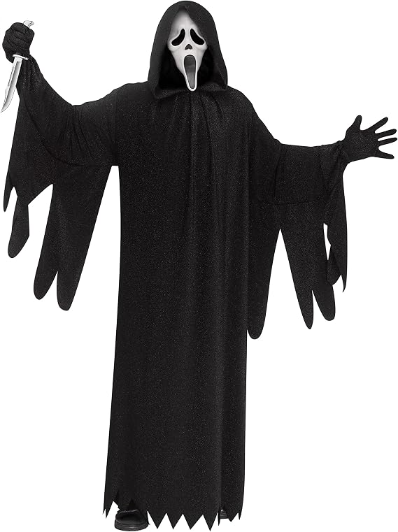 Fun World Officially Licensed 25th Anniversary Movie Edition Ghost Face Adult Costume, Standard One Size Fits Most
