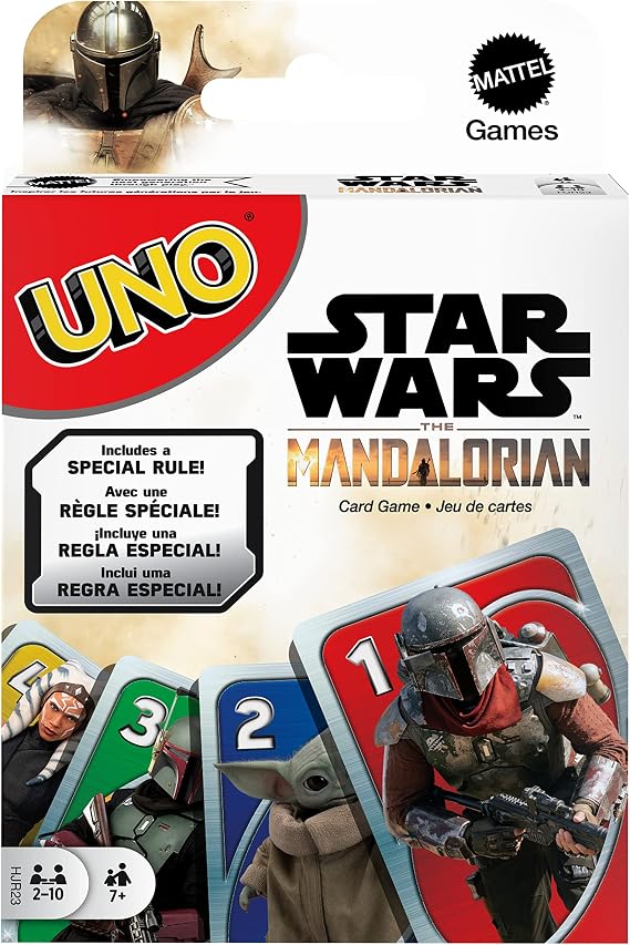 UNO Star Wars The Mandalorian in Storage Tin, Themed Deck & Special Rule, Gift for Kid, Adult & Family Game Nights, Ages 7 Years Old & Up, HJR23