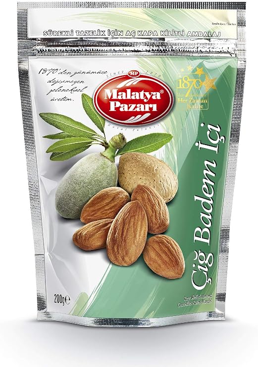 Malatya Pazarı Çiğ Badem İçi A Kalite 200 Gr