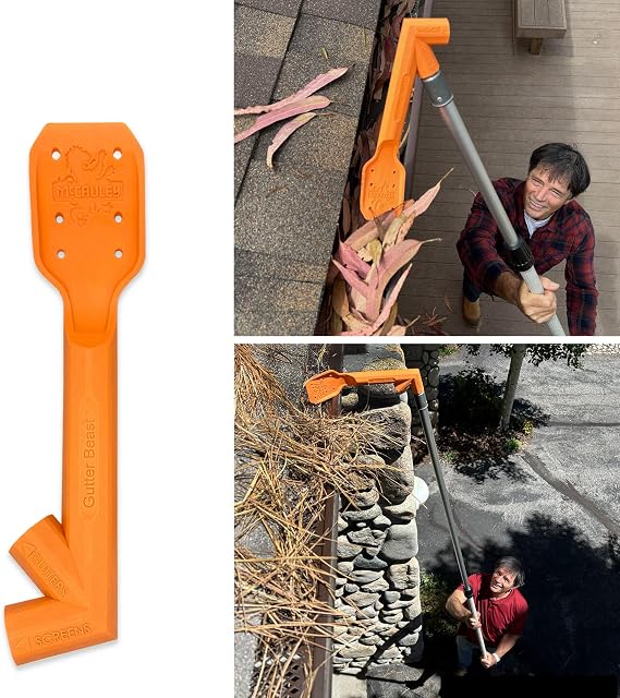 MCCAULEY Gutter Beast Gutter Cleaning from the Ground, Plus Clean from roof, and Clean Off Gutter Guards from the Ground.