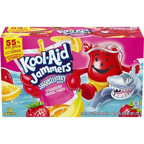 Kool-Aid Jammers Sharkleberry Fin Flavored Juice Drink (10 Pouches)
