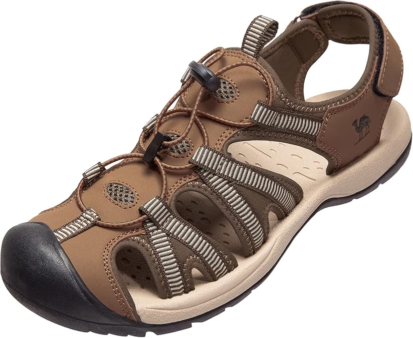 CAMELSPORTS Men's Hiking Sandals Closed Toe Outdoor Beach Sandal Waterproof Sport Fisherman Sandals Water Shoes