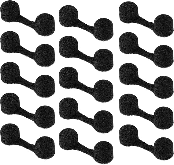 50Pcs Nose Plug Filter, Disposable Nose Filters for Dust, Bulk Softness Sponge Nostril Filters, Nose Plug for Allergies, for Women Men Sunless Spray Tanning Outdoor Dust Construction Areas(Black)