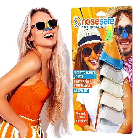 UV Nose Guards for Glasses - 5 Pack - Nose Sun Protection - UV Nose Guard Shield UPF 50+ Sun Nose Protector - Patented