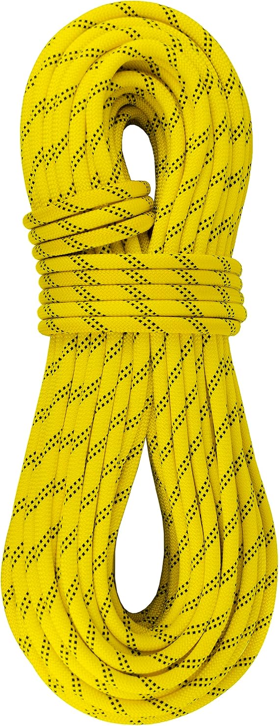 SEAMUS Static Rope 10.5mm UIAA Rappelling Rope 45M (150ft) Static Line Nylon Kern Mantle Rope for Rock Climbing, Mountain Tree Climbing, Hauling, Rescue