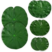 8Pcs Floating Lily Pads Artificial Lily Pads for Pond, Plastic Pond Ornaments, Artificial Lotus Leaves, Pond Plants Lilly Pads Artificial Flowers, Lily Pads Leaves for Pond Fish Pool Garden Decoration