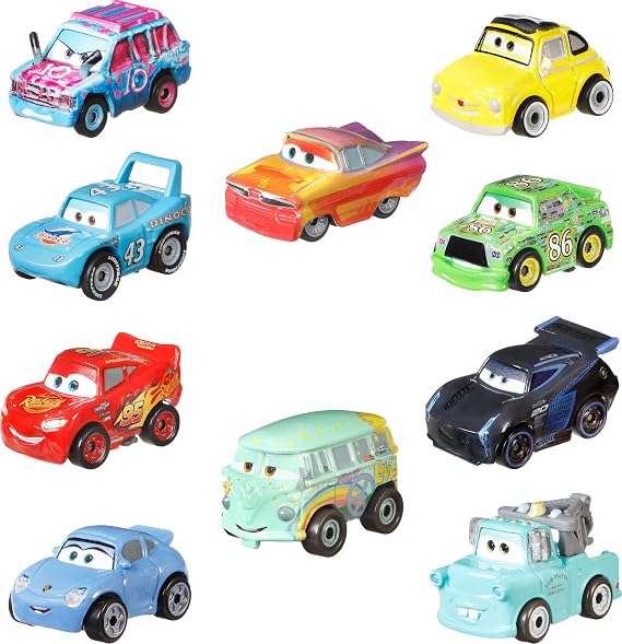 Mattel Disney Pixar Cars Mini Racers 10 Pack of Collectible Toy Vehicles for Kids & Collectors Ages 3 Years Old & Up