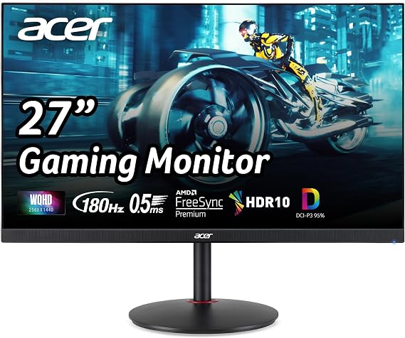 Acer Nitro 27in QHD 2560x1440 IPS 180Hz Gaming Monitor XV271U M3bmiiprx