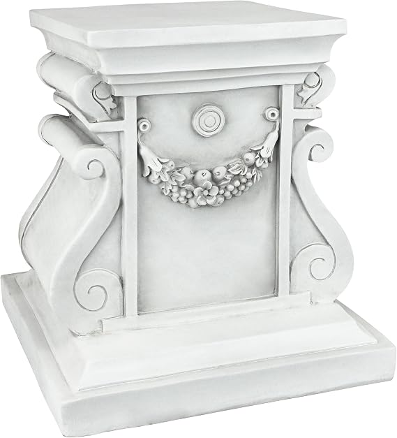 Design Toscano NG314105 Classic Statuary Garden Plinth Base Riser, Medium 30.5 cm, Polyresin, Antique Stone
