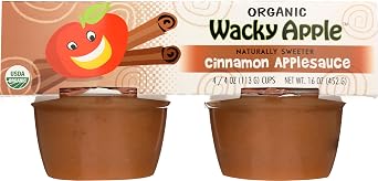 Wacky Apple, Applesauce Cinnamon Apple Organic, 4 Ounce, 4 Pack