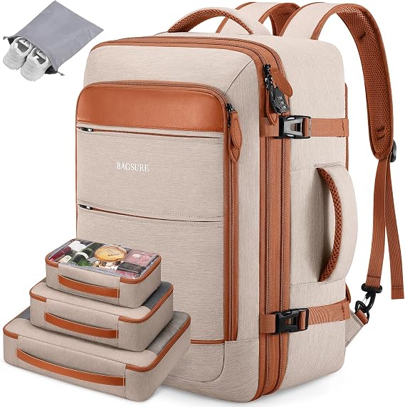 Travel Backpack Carry On Backpack 42L Flight Approved, Expandable Backpack