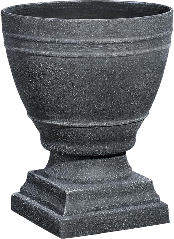 GARDENGOODZ Classic Home and Garden Spartan Urn, Cast Iron, 14.75" Height X 12" Diameter
