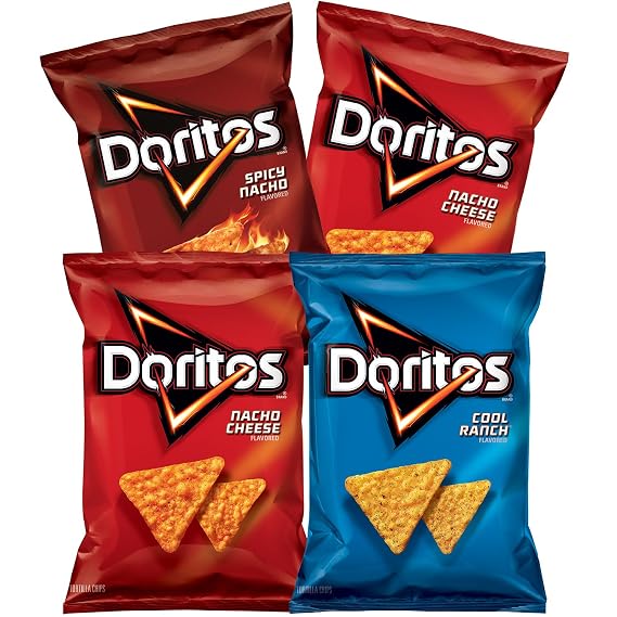 Doritos Flavored Tortilla Chips, Variety Pack, 10 Ounce, 4 Count