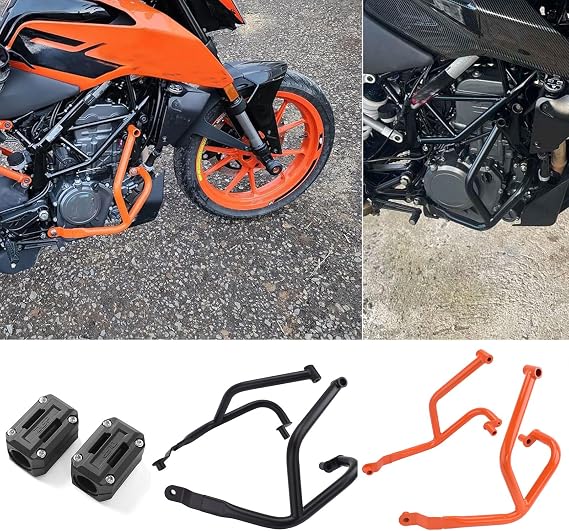 Bumper Frame Motorcycle Crash Bar Engine Guard Side Tank Protector For K&T&M Duke 2002020-2024 Duke 250 Duke 390 2017-2023 Accessories DUKE390 Drop Protection Frame Bar Black
