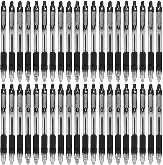 Zebra Z-Grip Retractable Ballpoint Pen 1.0mm Point Size Black Ink 40 Pack
