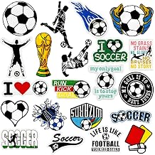 21 Pcs Iron On Soccer Patches, Sport Embroidered Applique Iron/Sew on Soccer Ball Patches for Clothes, Cap, Backpack, Bag, Jacket, Shirt, DIY Crafts Sew Making