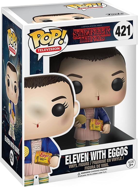 Funko Pop! Television: Stranger Things - Eleven - (Eggos) - 1/6 Odds for Rare Chase Variant - Collectable Vinyl Figure - Gift Idea - Official Merchandise - Toys for Kids & Adults - TV Fans | Official Sci-Fi Merch - Collectable Vinyl Figurine for Shelf Display - Birthday Gift Idea for Fans and Collectors
