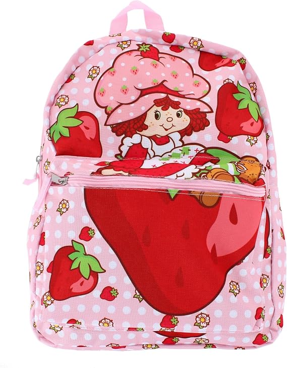 Fast Forward Strawberry Shortcake 16" Print All Over Backpack, Pink