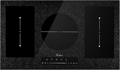 Empava 36” Electric Stove Induction Cooktop with 5 Booster Burners Including 2 Flexi Bridge Element in Black EMPV-IDCF9