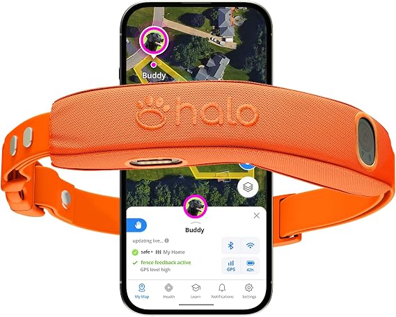 Halo Collar 5 GPS Wireless Dog Fence | Keep Your Dog Safe with Custom Boundaries, Real-Time Tracking, and Instant Alerts at Home, Away, or Off-Grid