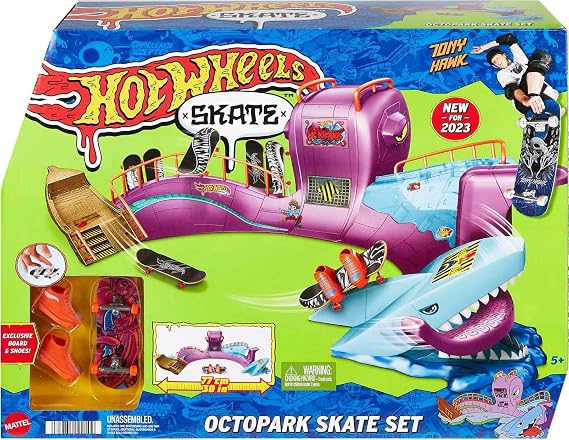 Hot Wheels Skate Octopus Skateboard Park Play Set