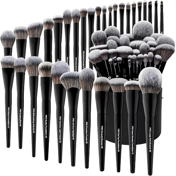 Bueart Design 32Pcs Ultra Soft Bristle Brushes Set with Extra large Holder