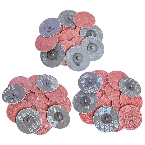 45PCS 3 inch Surface Conditioning Quick Change Sanding Disc, R-Type Sandcloth Grinding Pad Abrasive Disc 40#/60#/80#