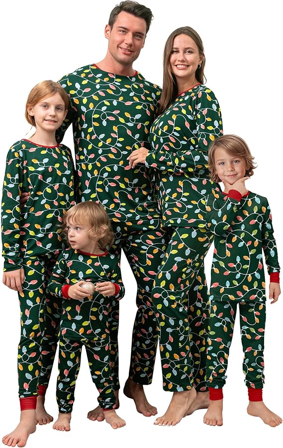 Rnxrbb 2026 Family Christmas Pajamas Matching Sets Holiday Xmas Pjs