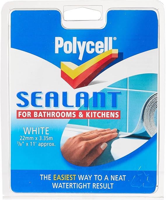 Polycell SSBKWH22 22mm Bathroom/Kitchen Sealant Strip - White