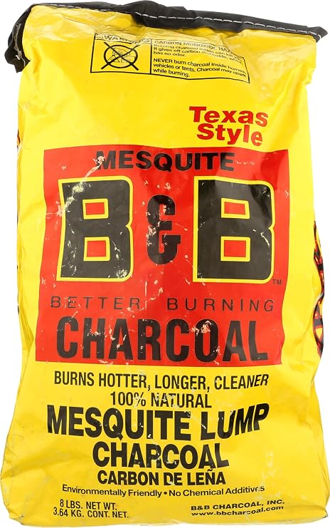 B&b; Charcoal, Charcoal Lump Mesquite, 128 Ounce