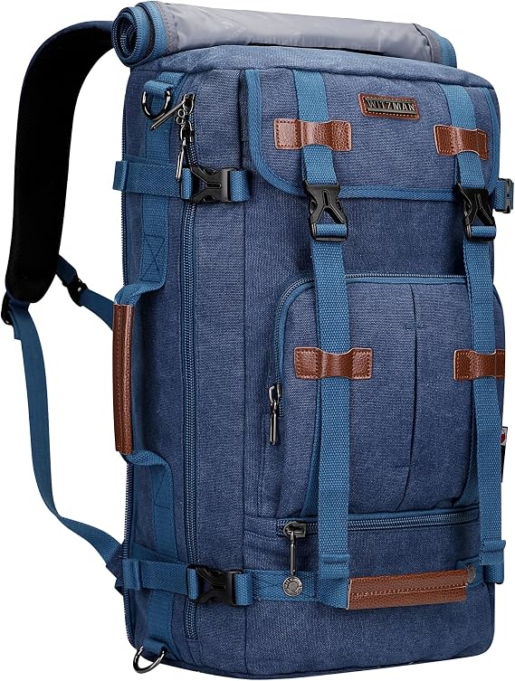 WITZMAN Canvas Travel Backpack for Men Vintage Laptop Backpack
