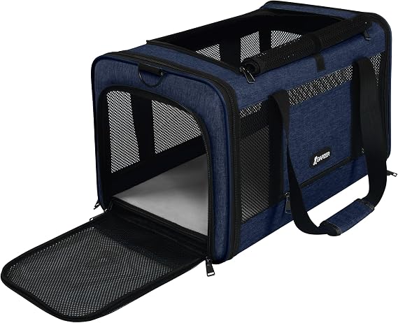 GAPZER Cat Carrier 18x11x11 United Airline Approved, Soft Pet Flying Kennel